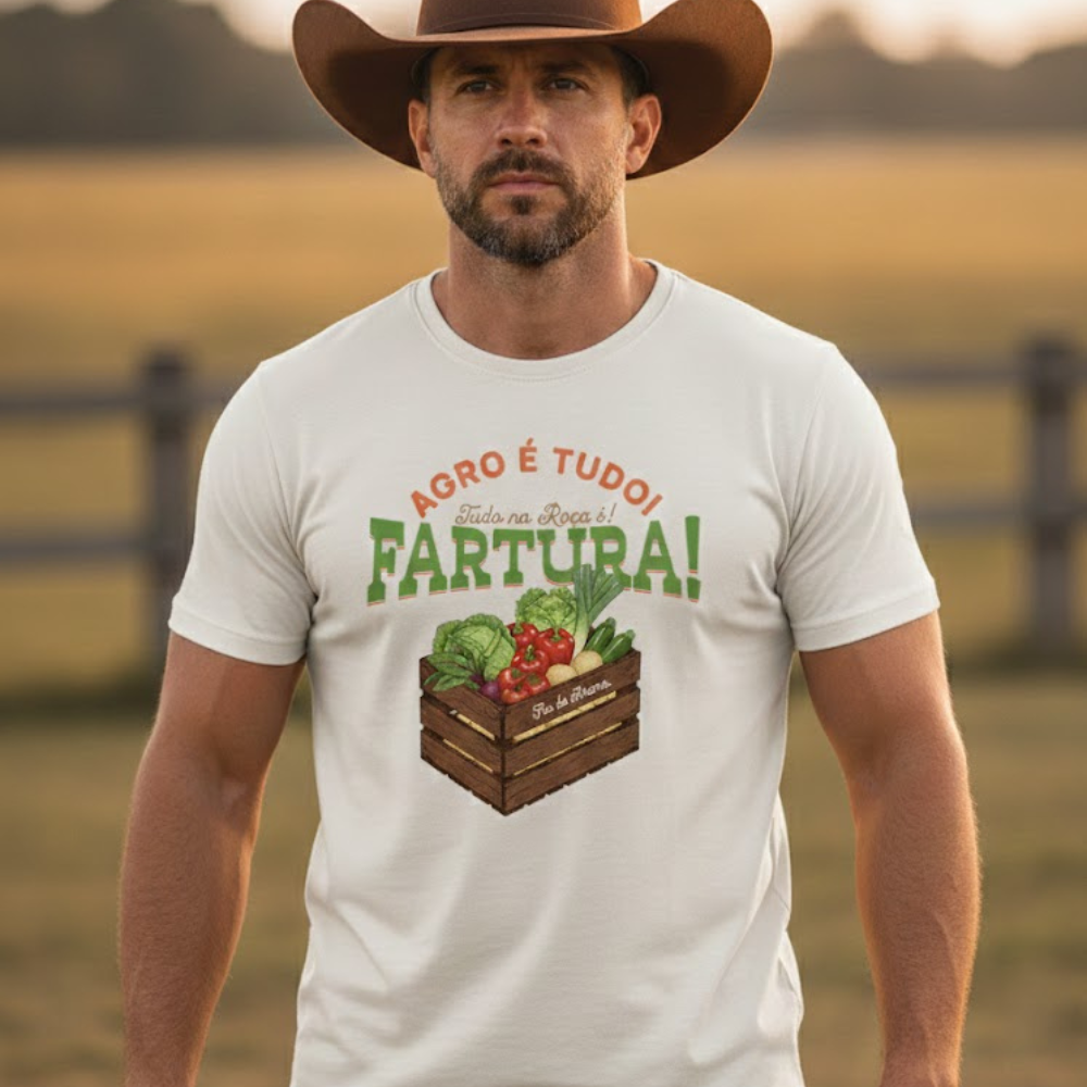 Camiseta Agro é Fartura Fio de Arame