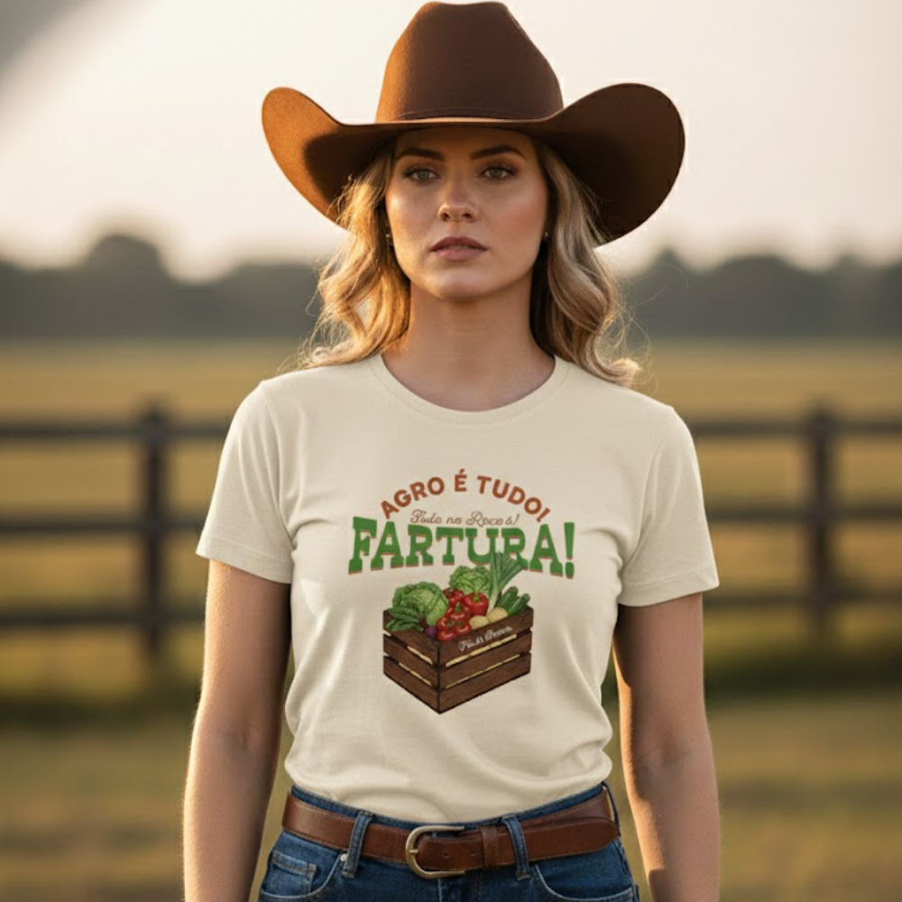 Camiseta Agro é Fartura Fio de Arame
