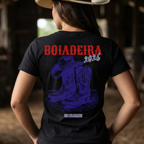 Camiseta Boiadeira BootBlue Fio de Arame 2026