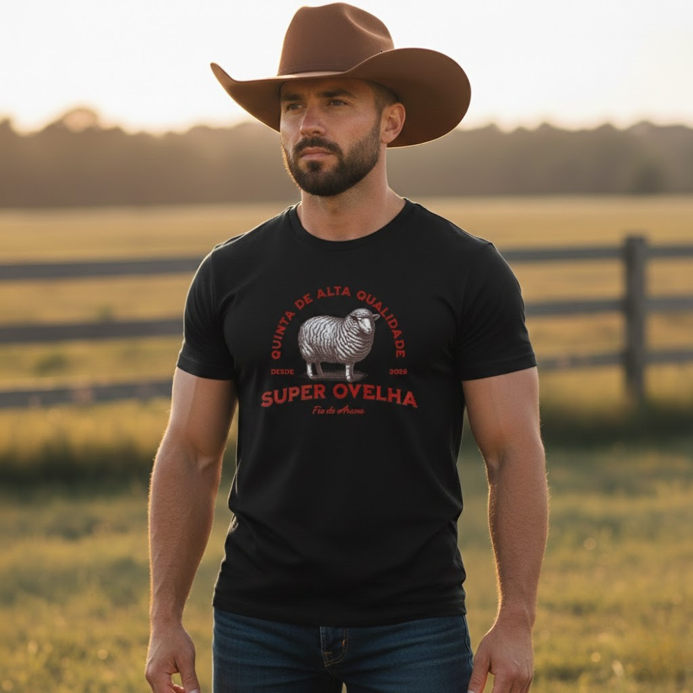 Camiseta Super Ovelha Fio de Arame