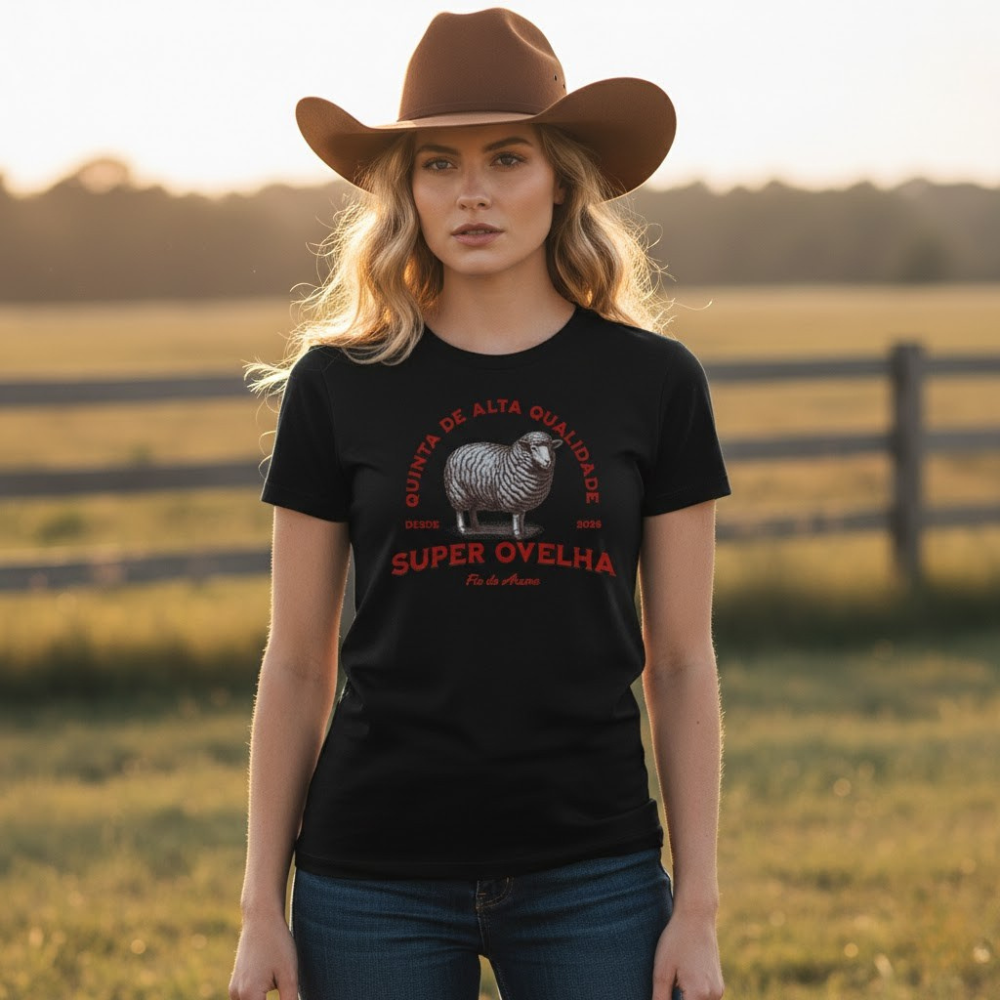 Camiseta Super Ovelha Fio de Arame