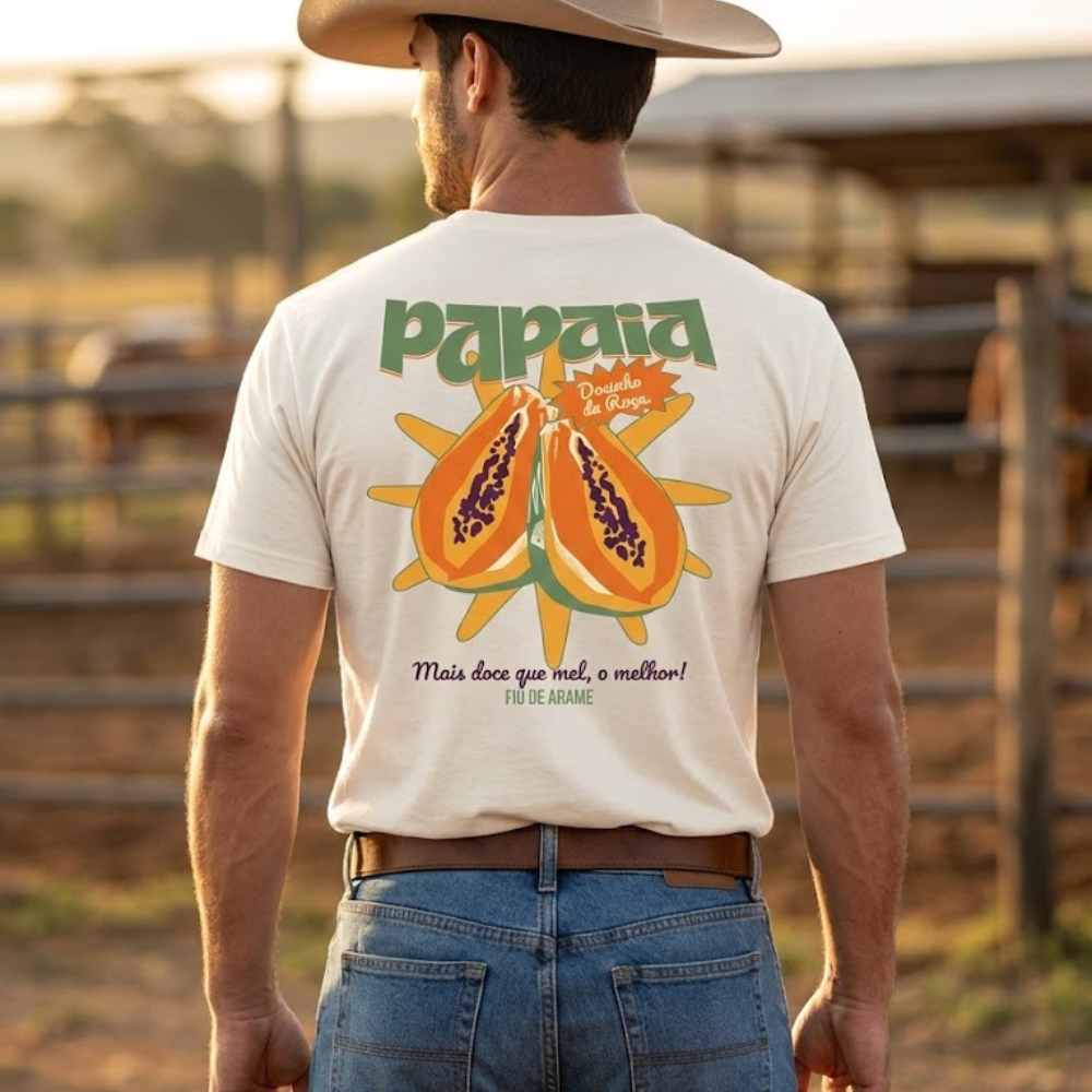 Camiseta Fio de Arame Mamão Papaia da Roça