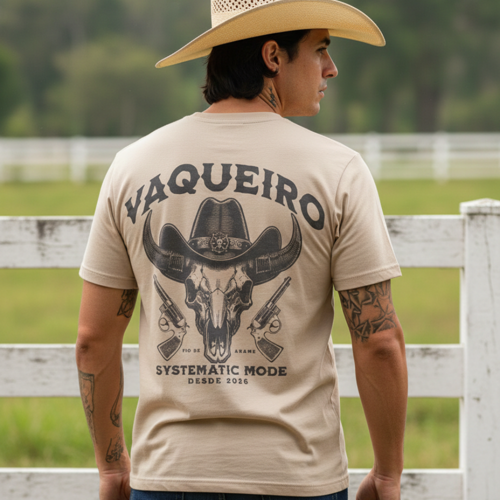 Camiseta Bruto Vaqueiro Gun Fio de Arame