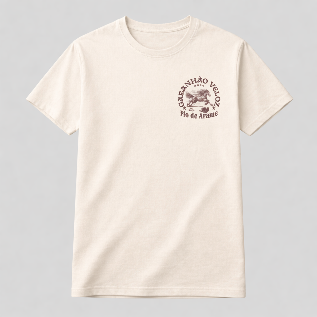 Camiseta Garanhão Veloz Bruto Fio de Arame