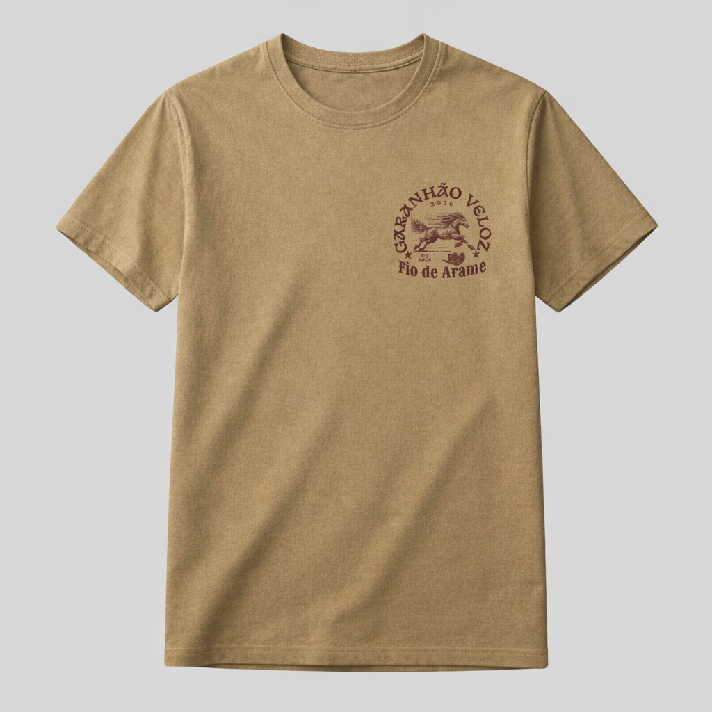 Camiseta Garanhão Veloz Bruto Fio de Arame