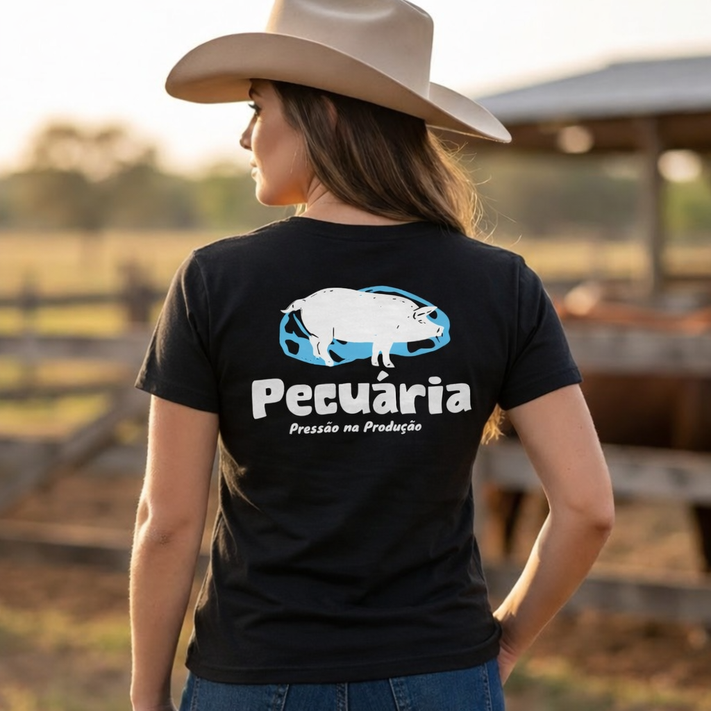 Camiseta Pecuária Pressão na Produção Suinos