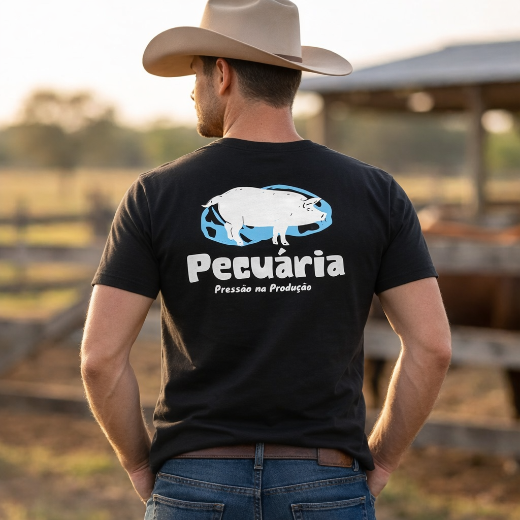 Camiseta Pecuária Pressão na Produção Suinos