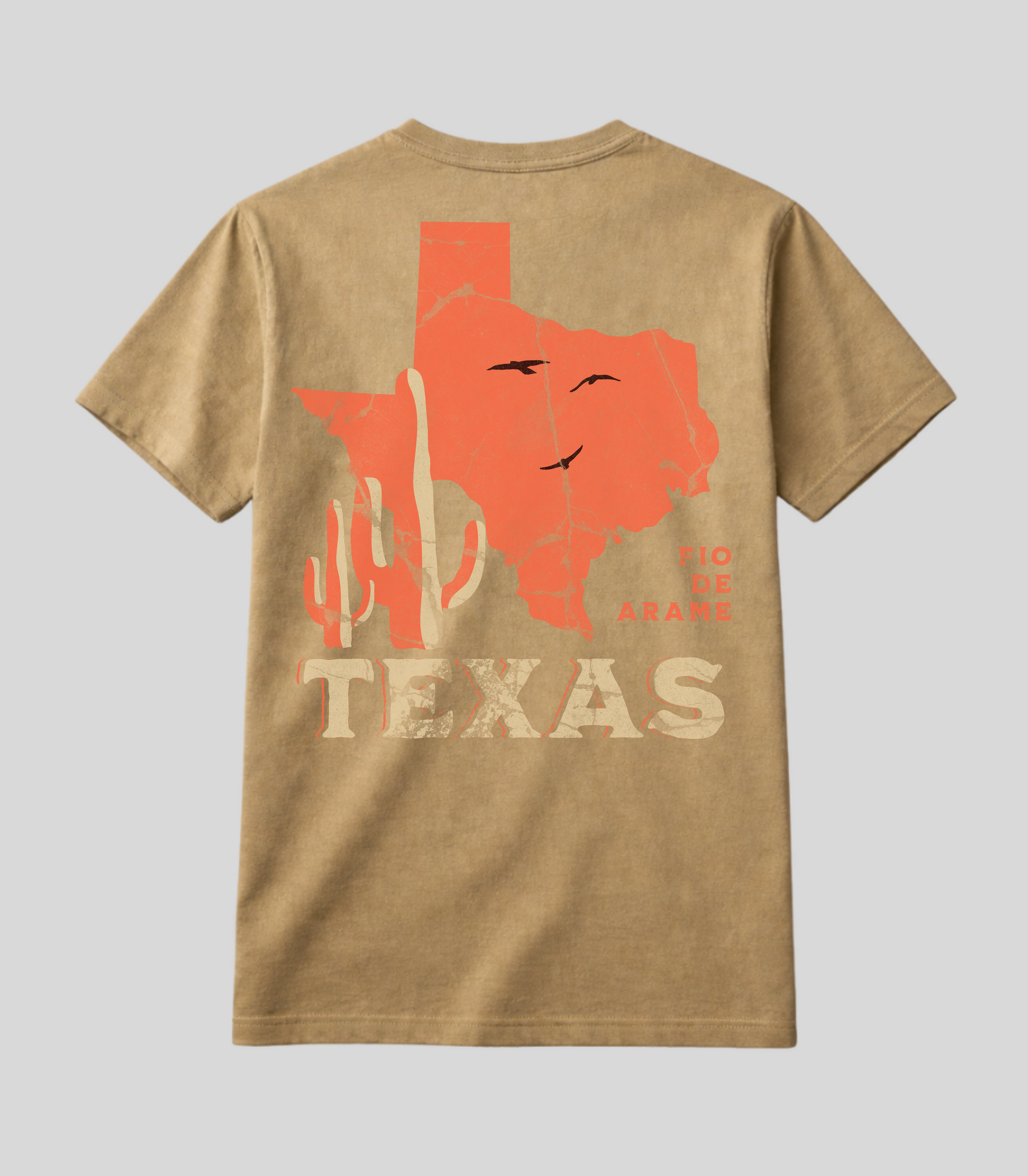Camiseta Fio de Arame Estado do Texas