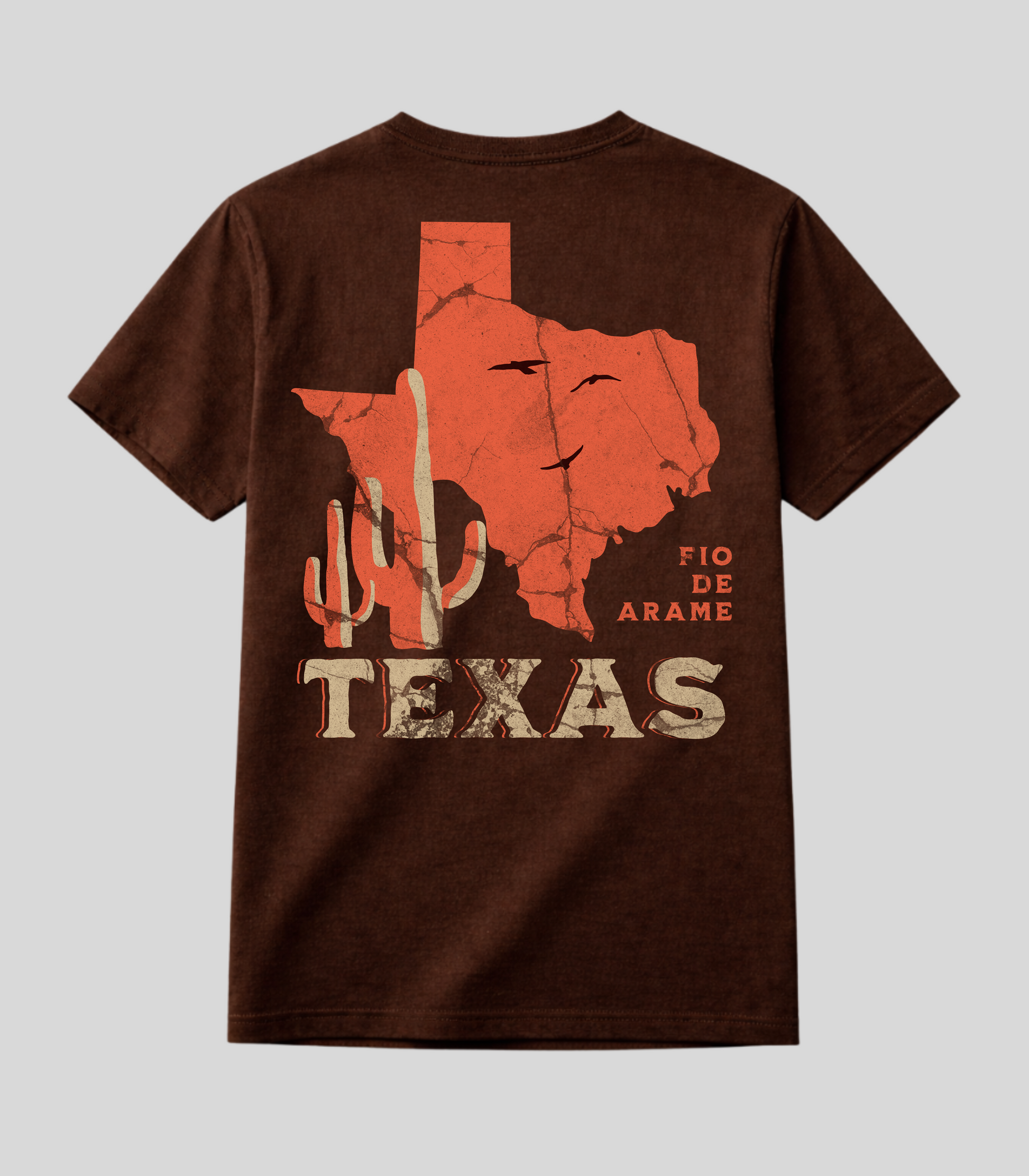Camiseta Fio de Arame Estado do Texas