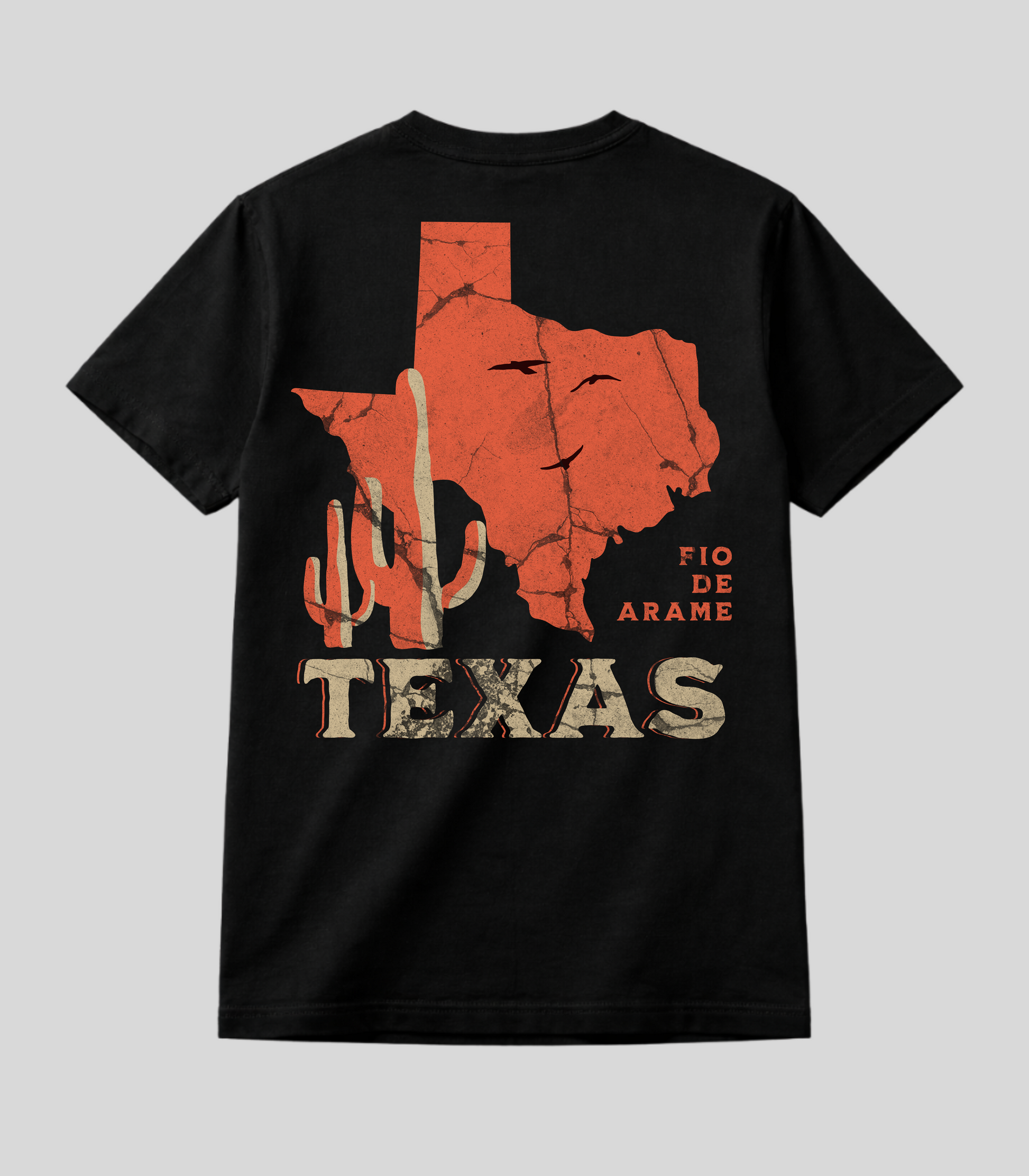 Camiseta Fio de Arame Estado do Texas