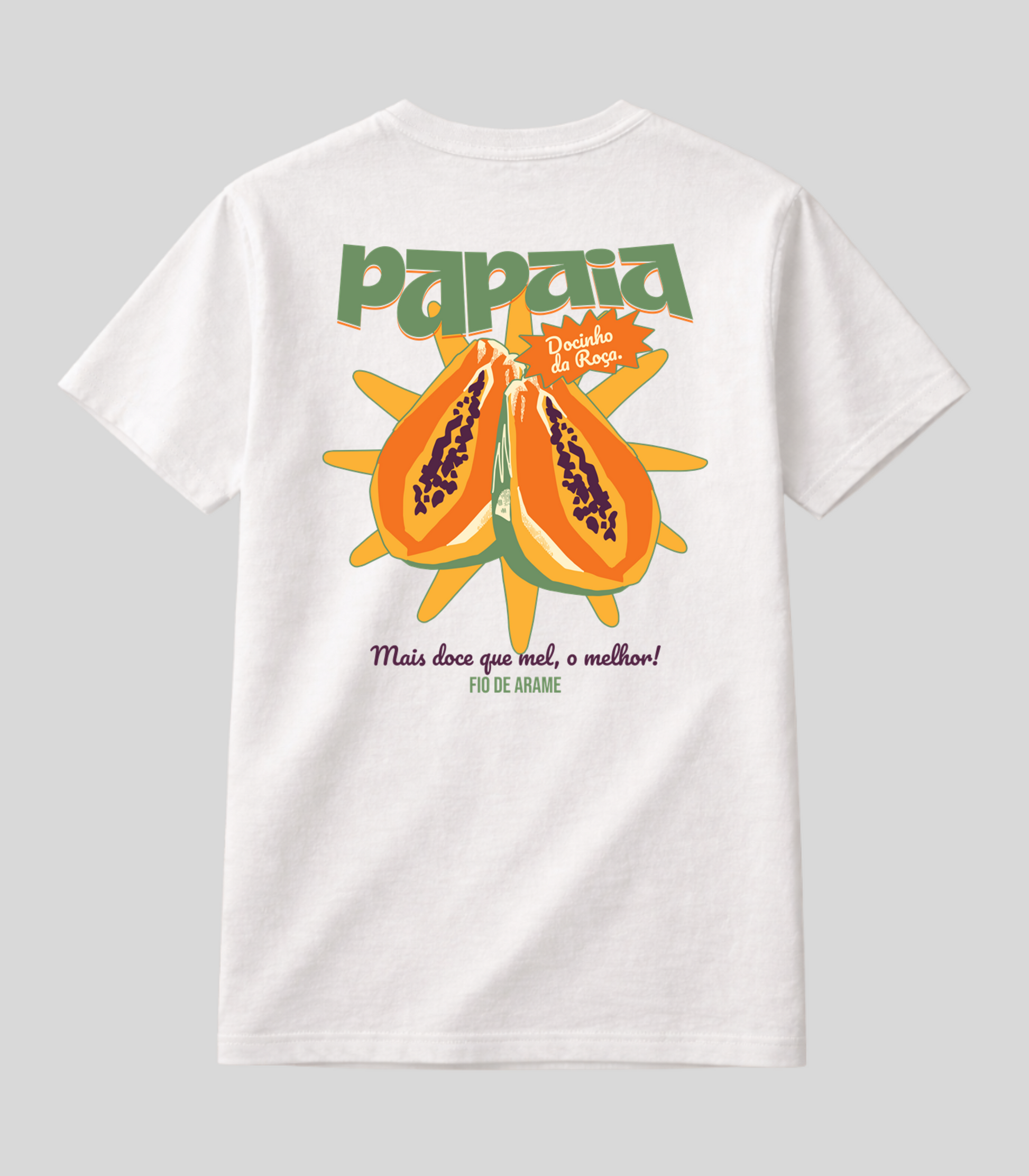 Camiseta Fio de Arame Mamão Papaia da Roça