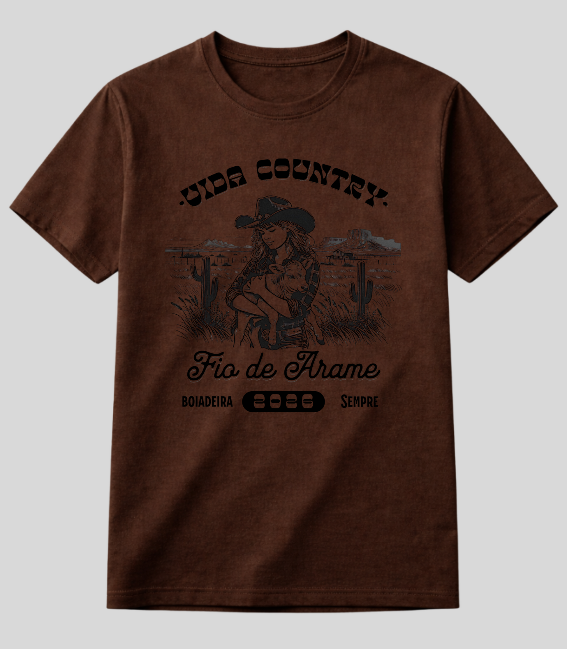 Camiseta Vida Country Estilo Fio de Arame