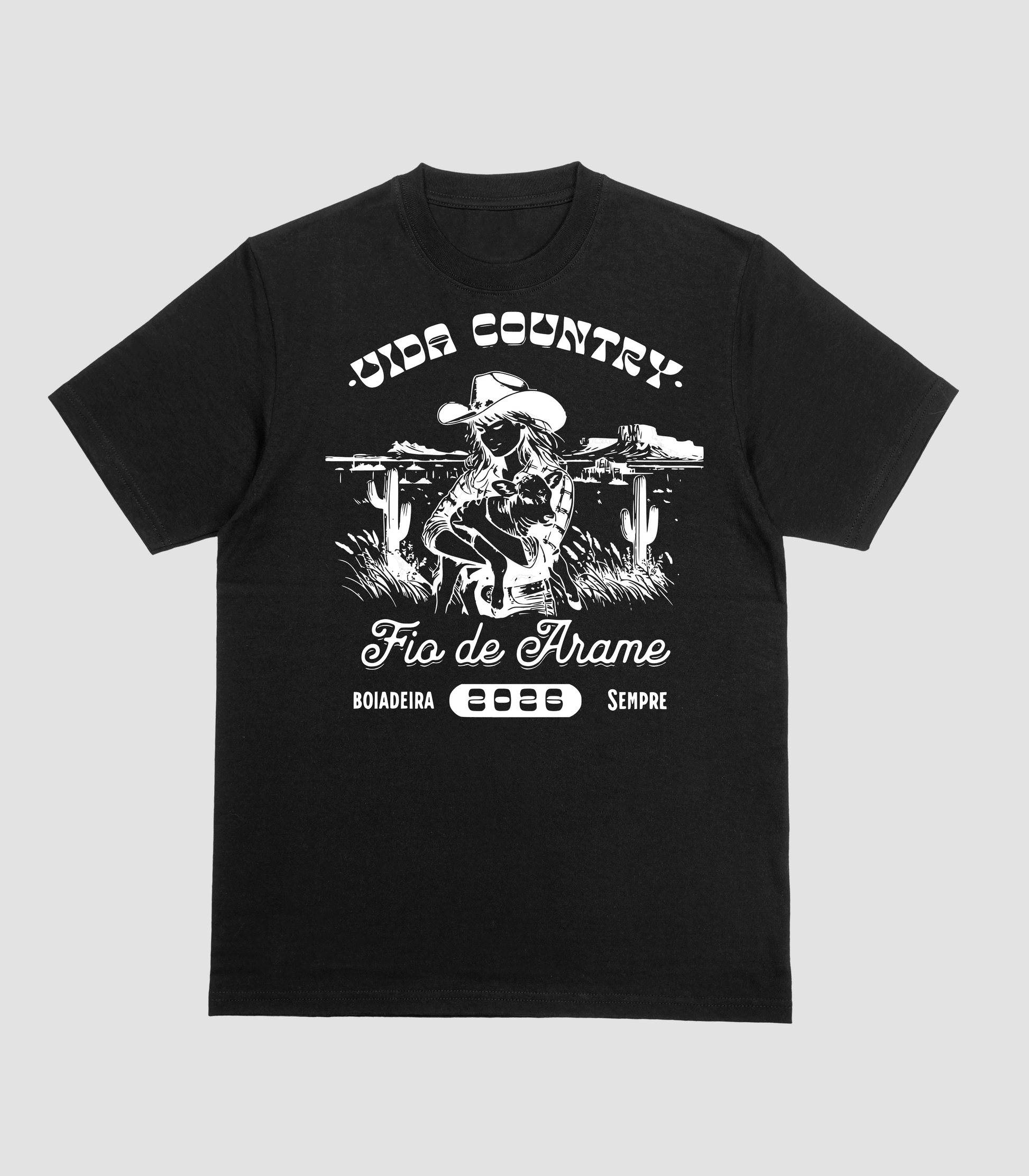 Camiseta Vida Country Estilo Fio de Arame