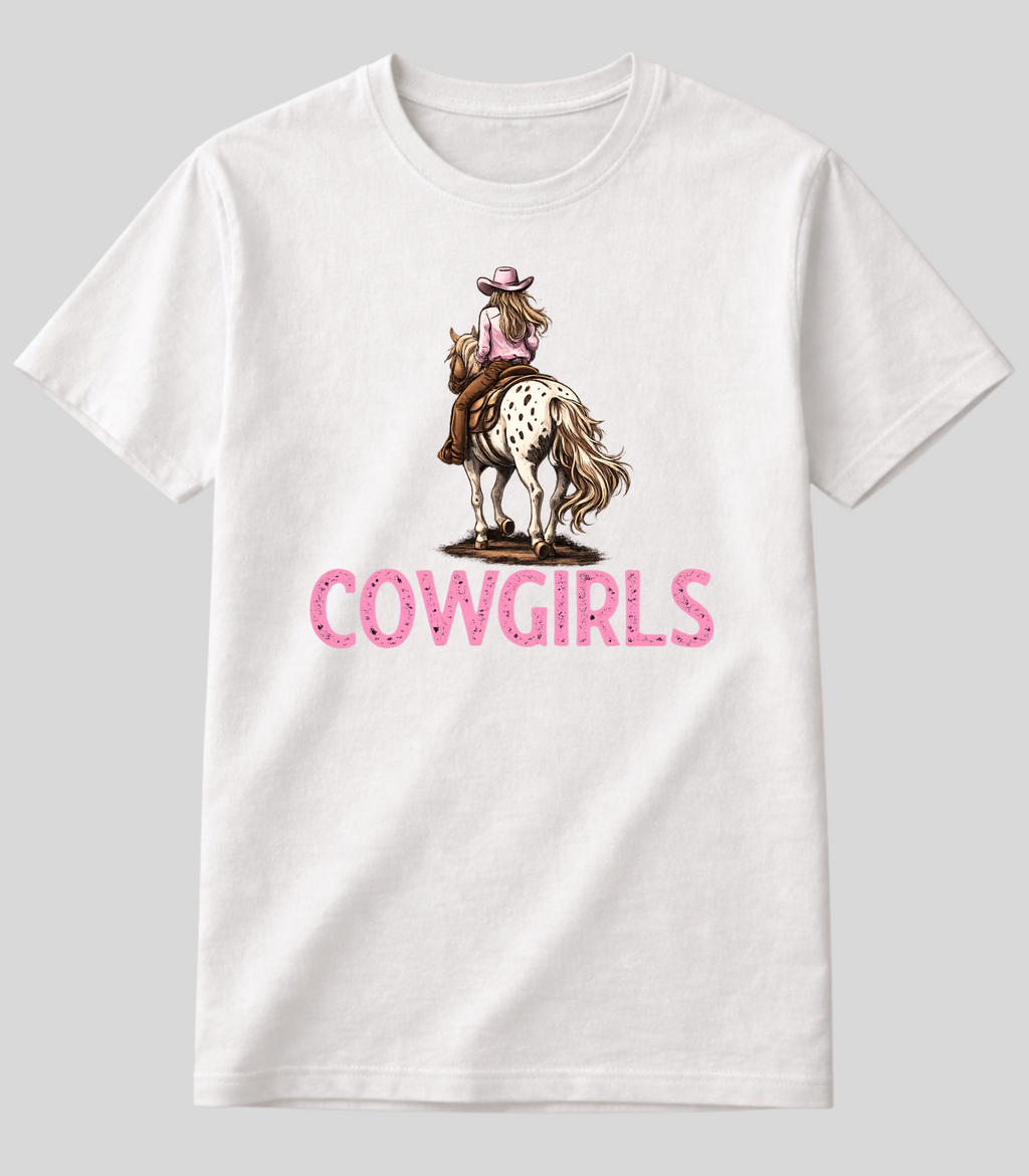 Camiseta Cowgirl e Seu Cavalo Fio de Arame