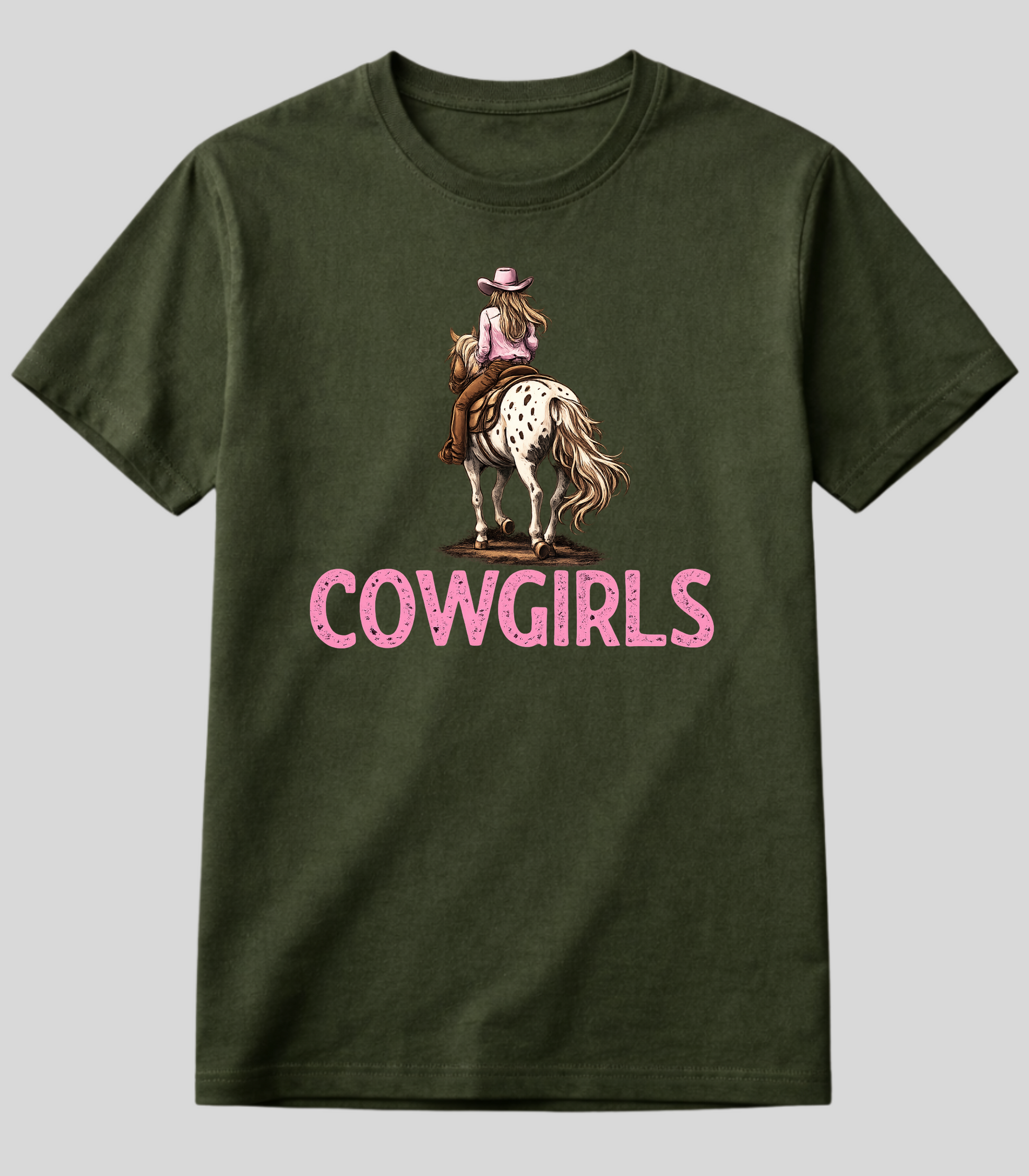 Camiseta Cowgirl e Seu Cavalo Fio de Arame