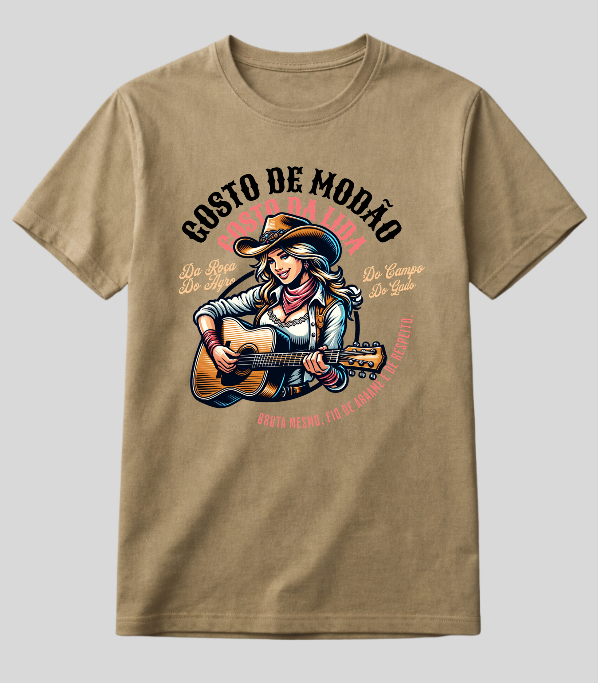 Camiseta Gosto de Modão Boiadeira Fio de Arame