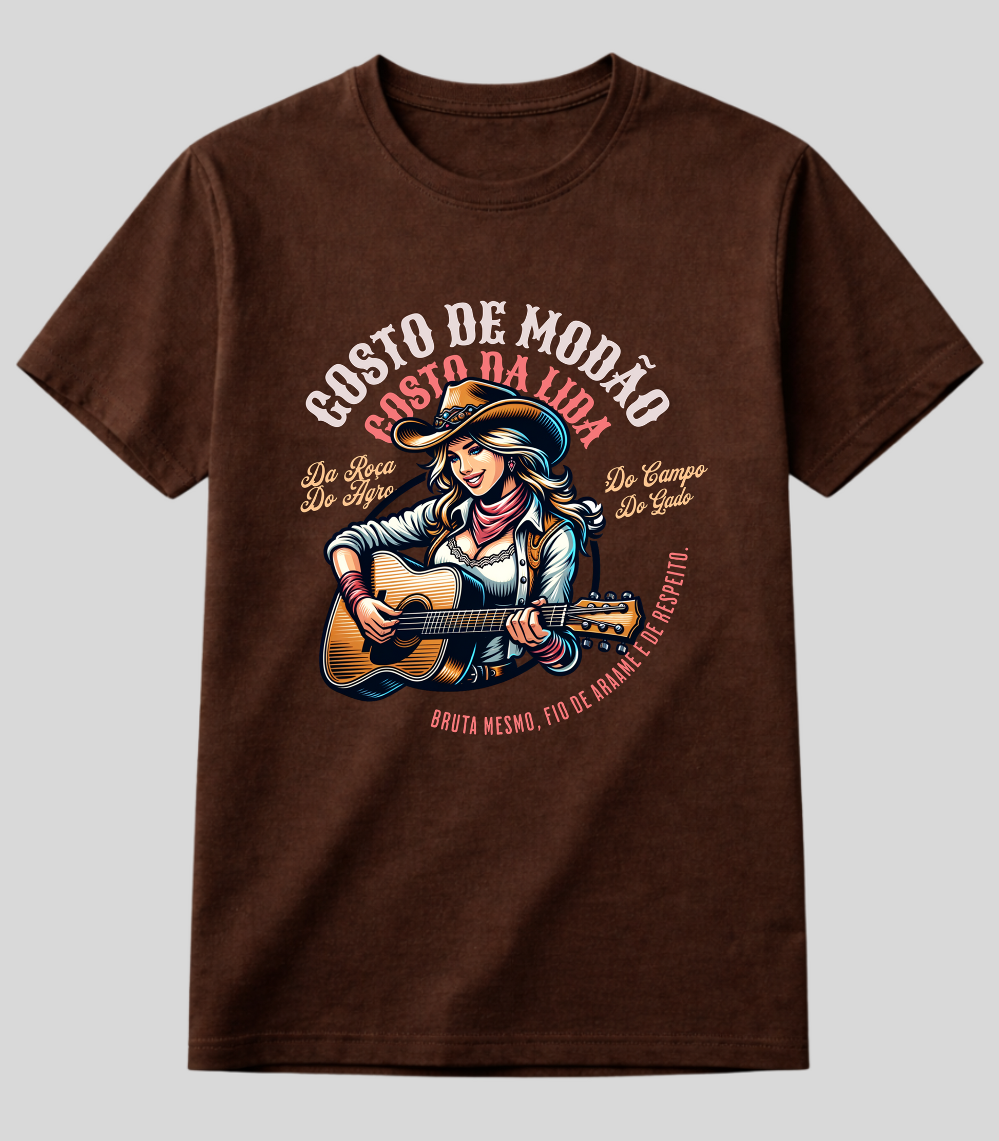 Camiseta Gosto de Modão Boiadeira Fio de Arame