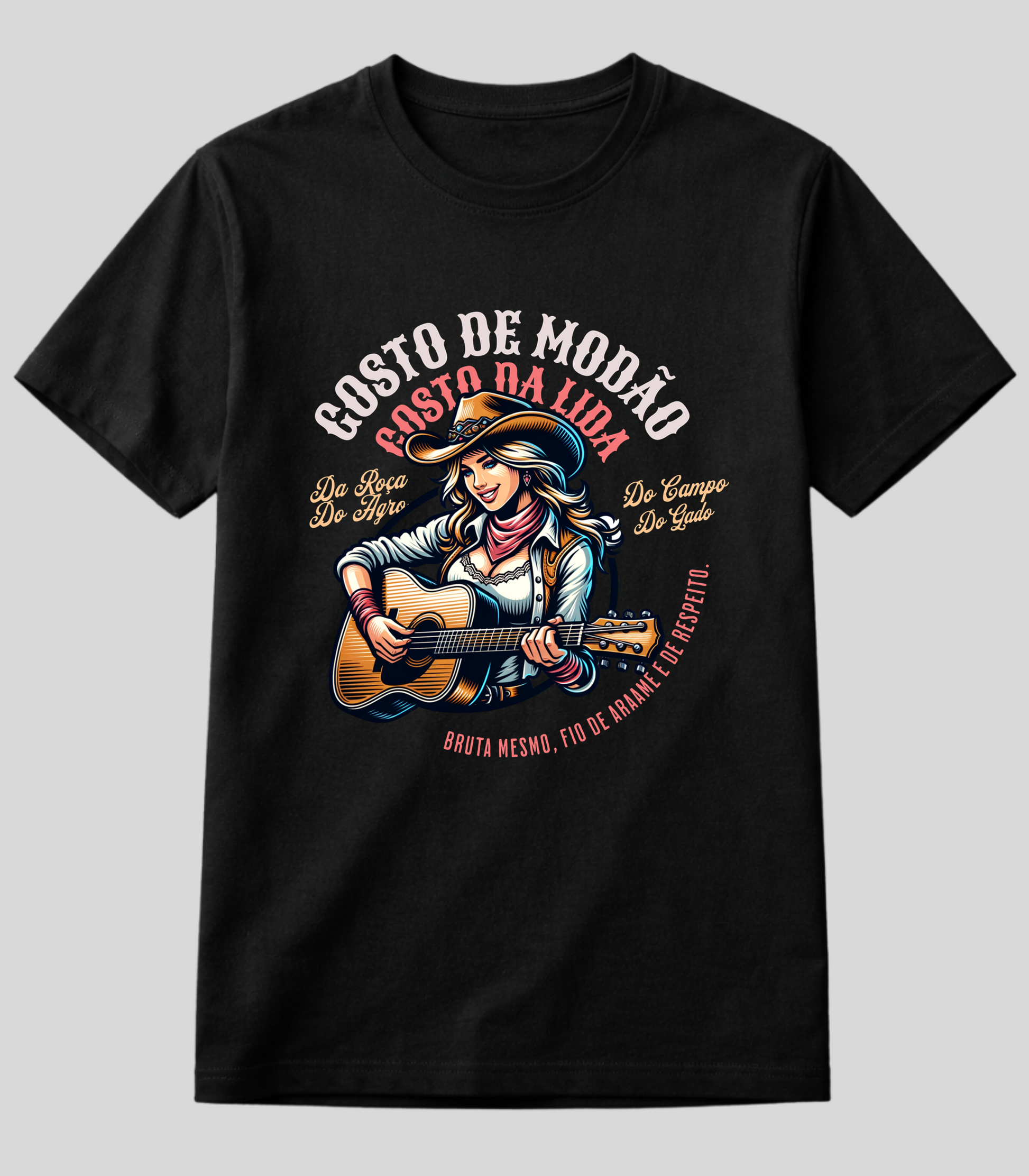 Camiseta Gosto de Modão Boiadeira Fio de Arame