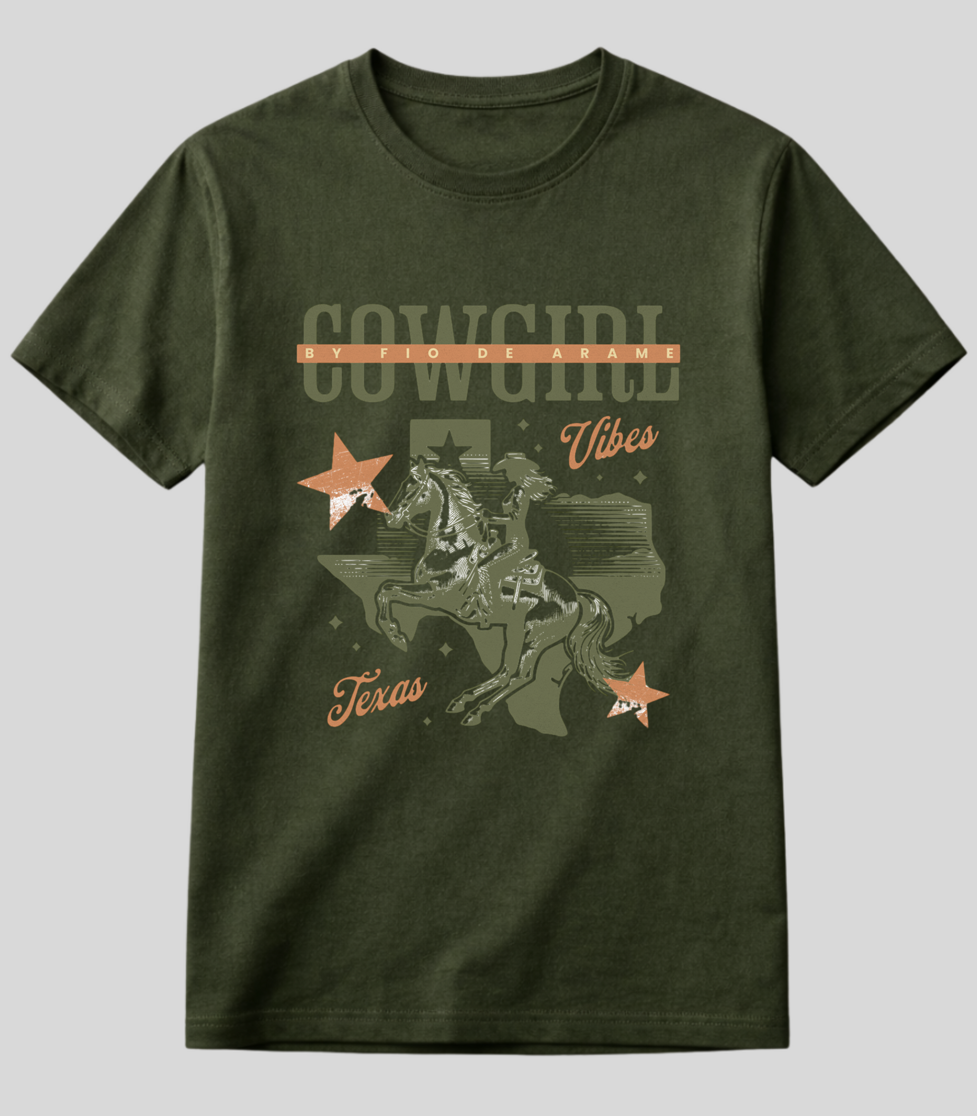 Camiseta Cowgirl Texana Fio de Arame Texas edition