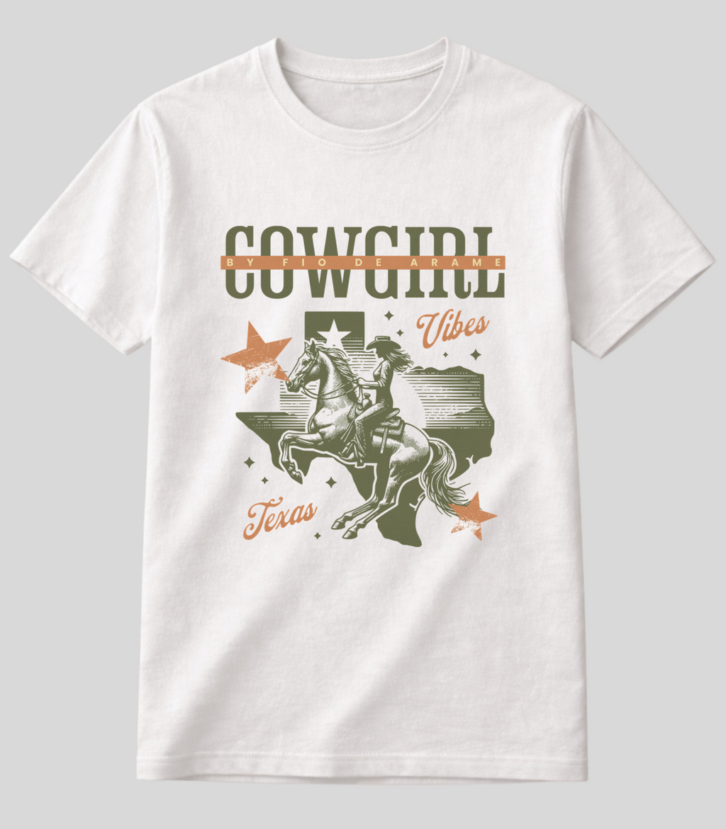 Camiseta Cowgirl Texana Fio de Arame Texas edition