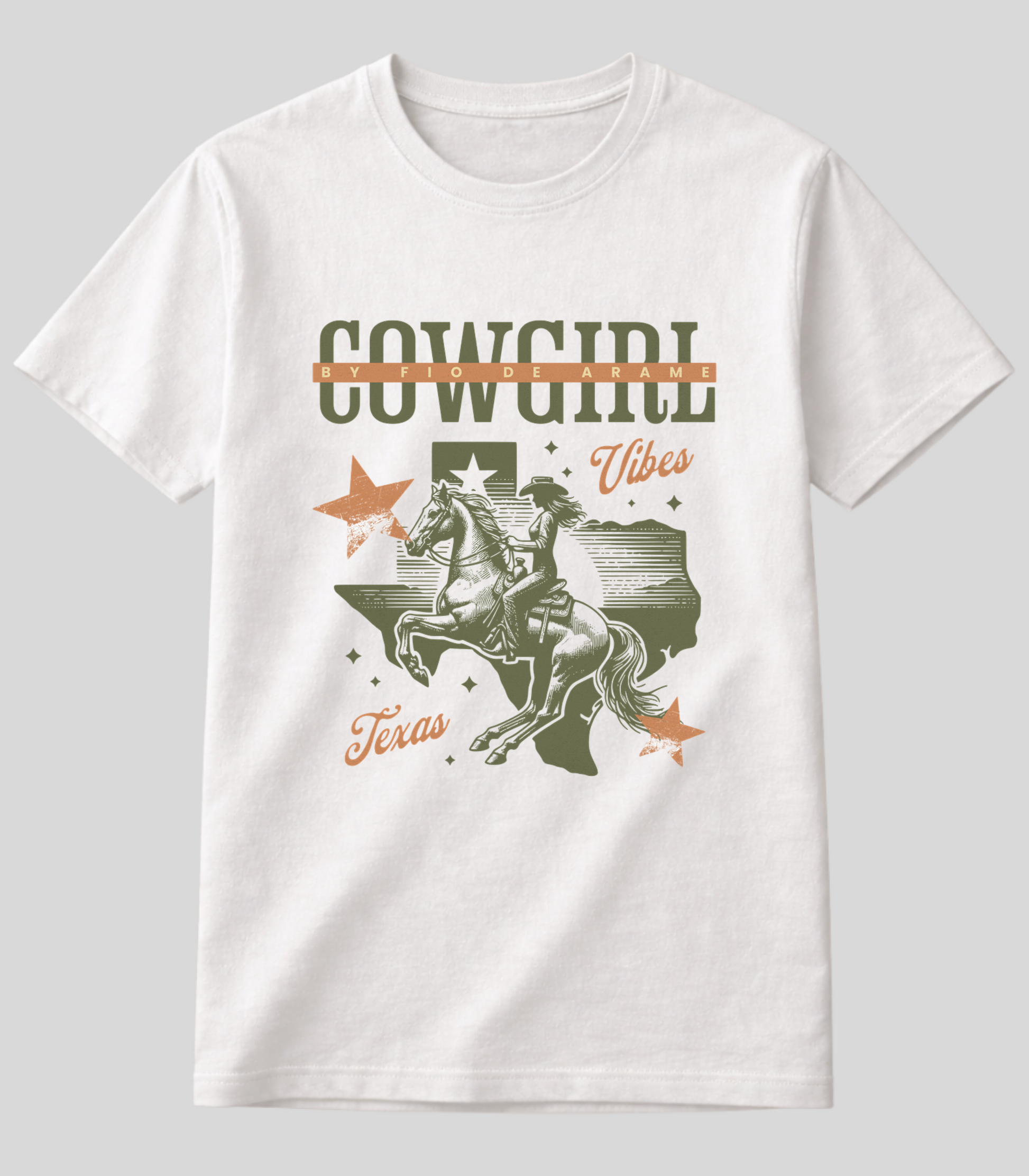 Camiseta Cowgirl Texana Fio de Arame Texas edition