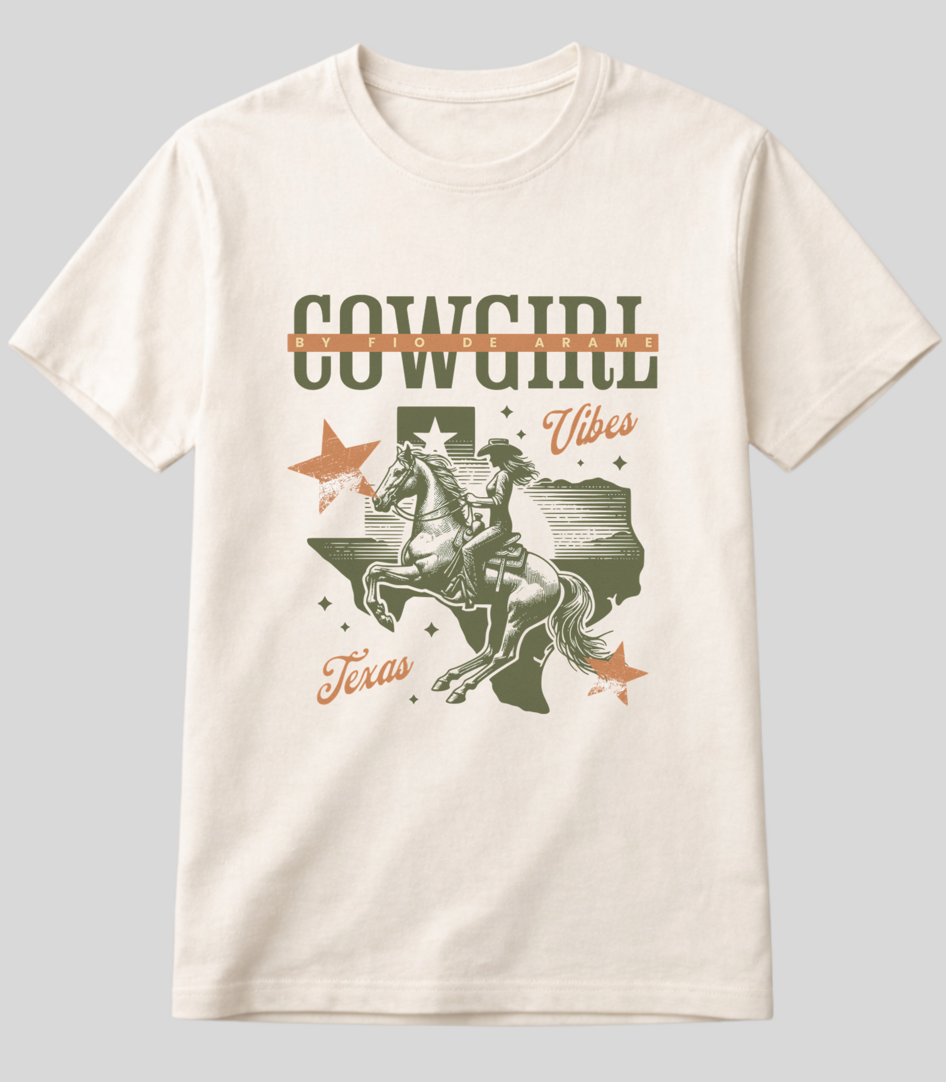Camiseta Cowgirl Texana Fio de Arame Texas edition