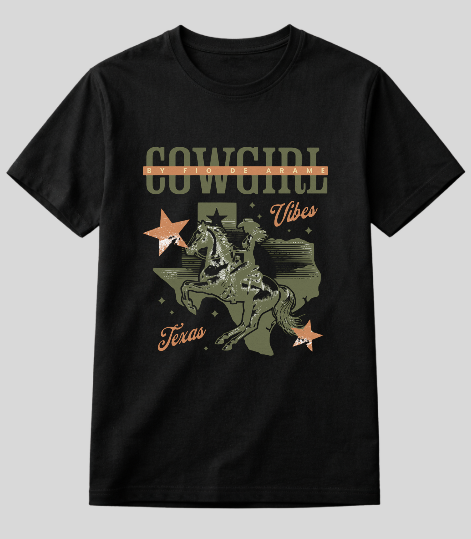 Camiseta Cowgirl Texana Fio de Arame Texas edition