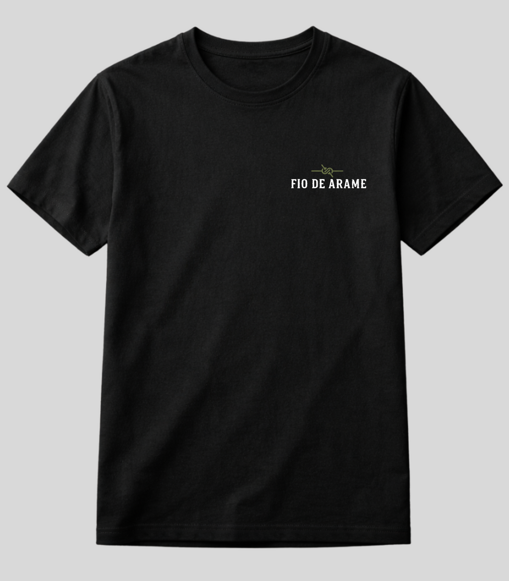 Camiseta Caveira de Boi e Girassóis Fio de Arame