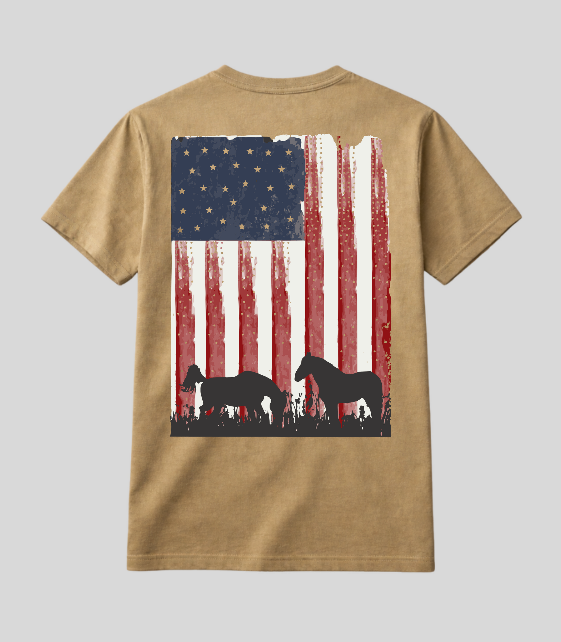 Camiseta Bandeira Americana Fio de Arame Texas