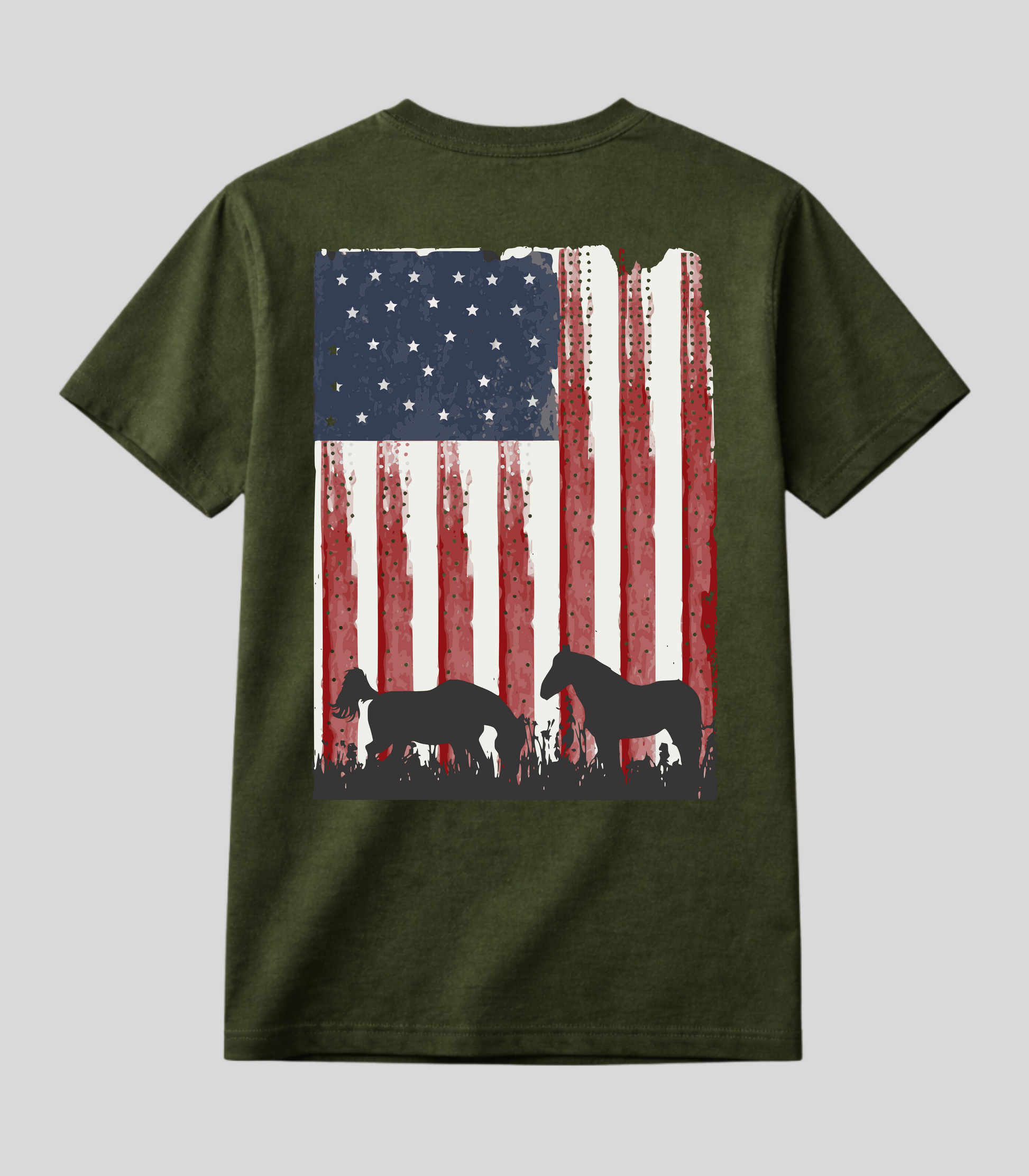 Camiseta Bandeira Americana Fio de Arame Texas