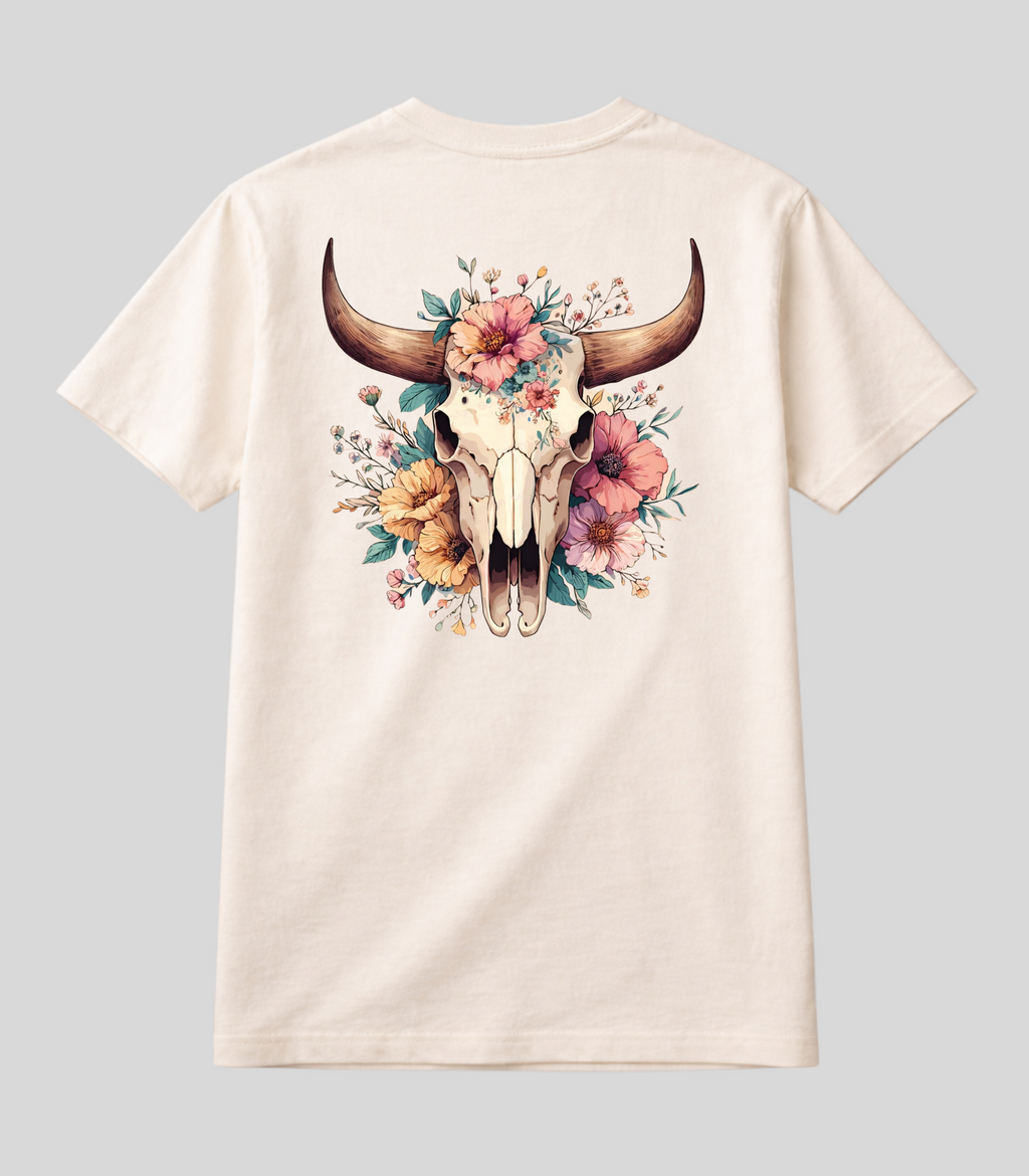 Camiseta Caveira de Boi Boiadeira Fio de Arame
