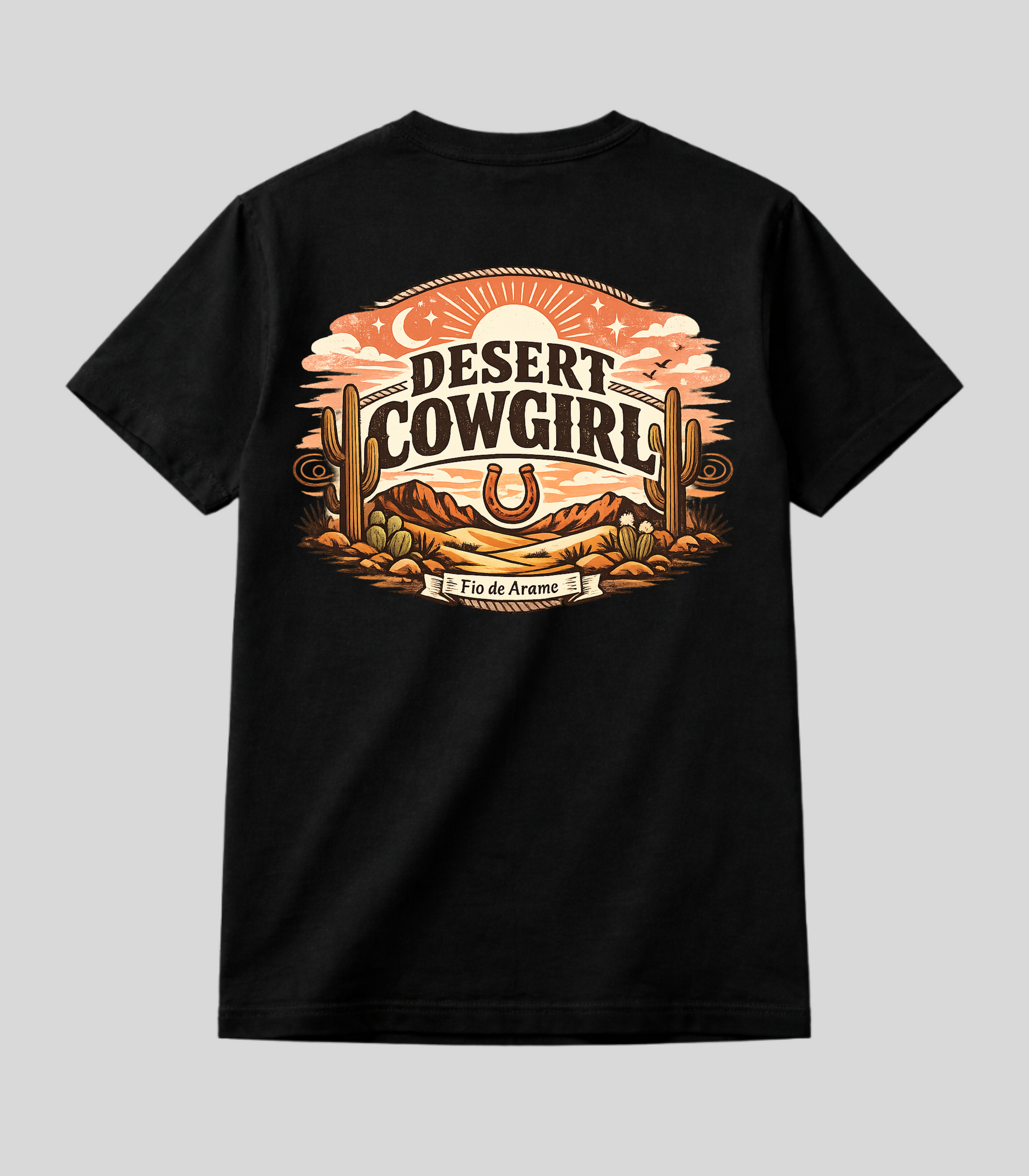 Camiseta Desert Cowgirl Fio de Arame