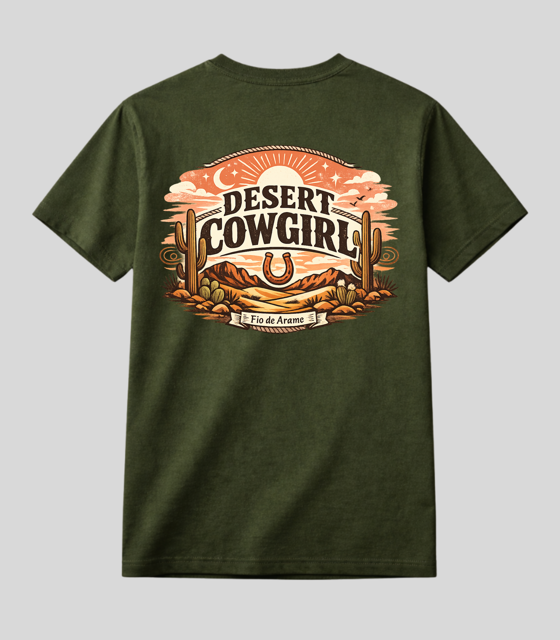 Camiseta Desert Cowgirl Fio de Arame