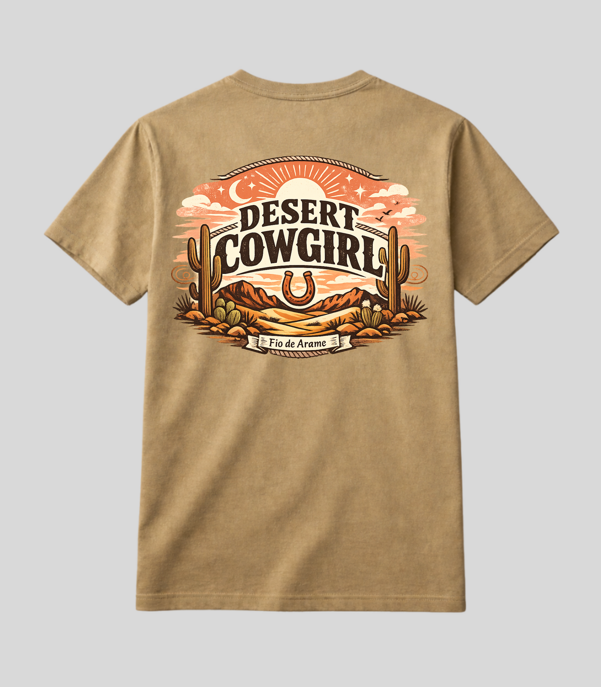 Camiseta Desert Cowgirl Fio de Arame