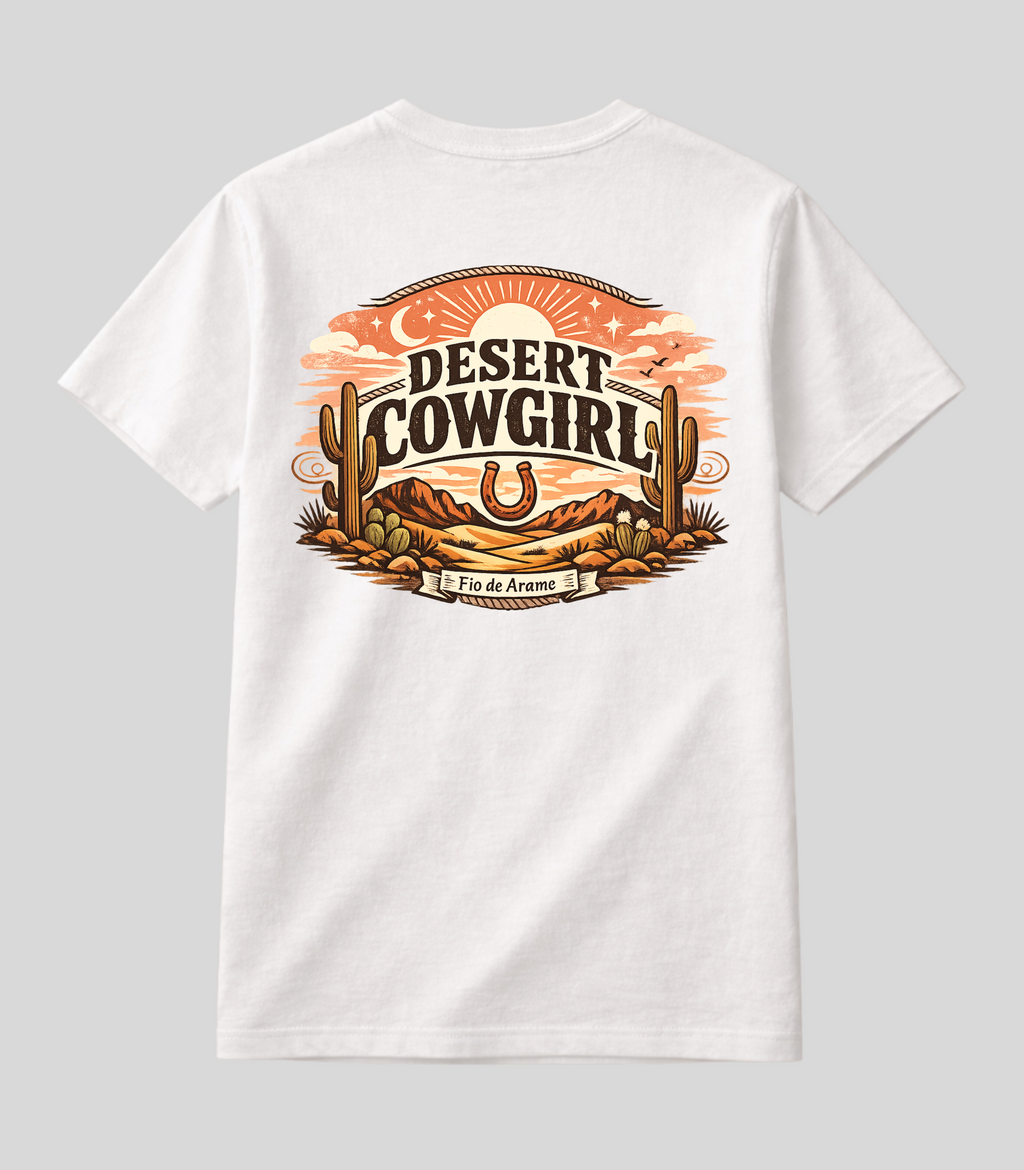 Camiseta Desert Cowgirl Fio de Arame
