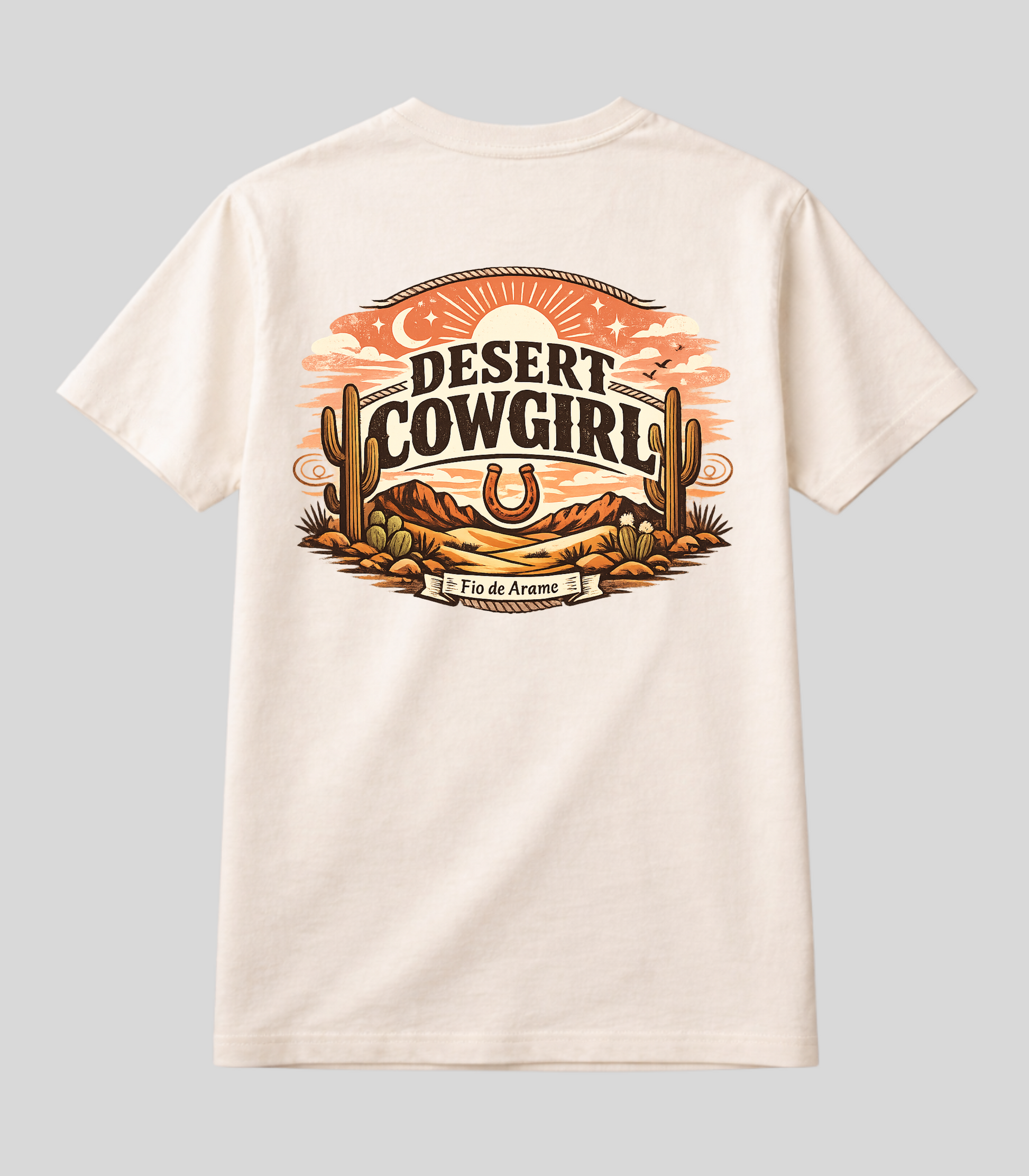 Camiseta Desert Cowgirl Fio de Arame