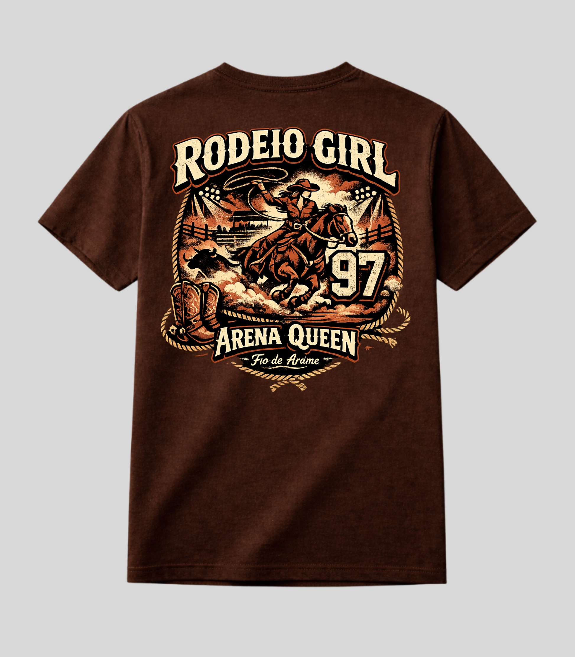 Camiseta Fio de Arame Rodeio Cowgirl Boiadeira