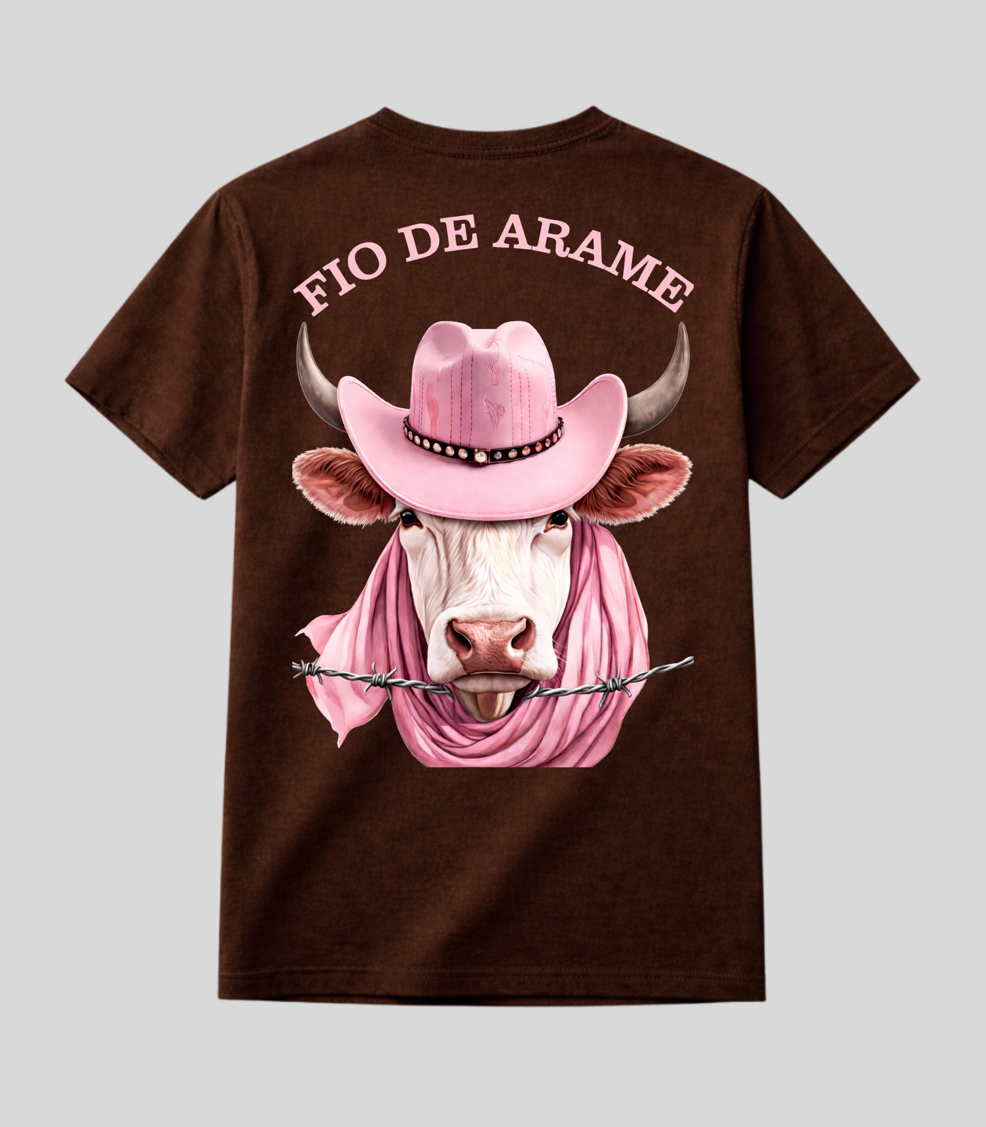 Camiseta Boiadeira Fio de Arame Boi Pink