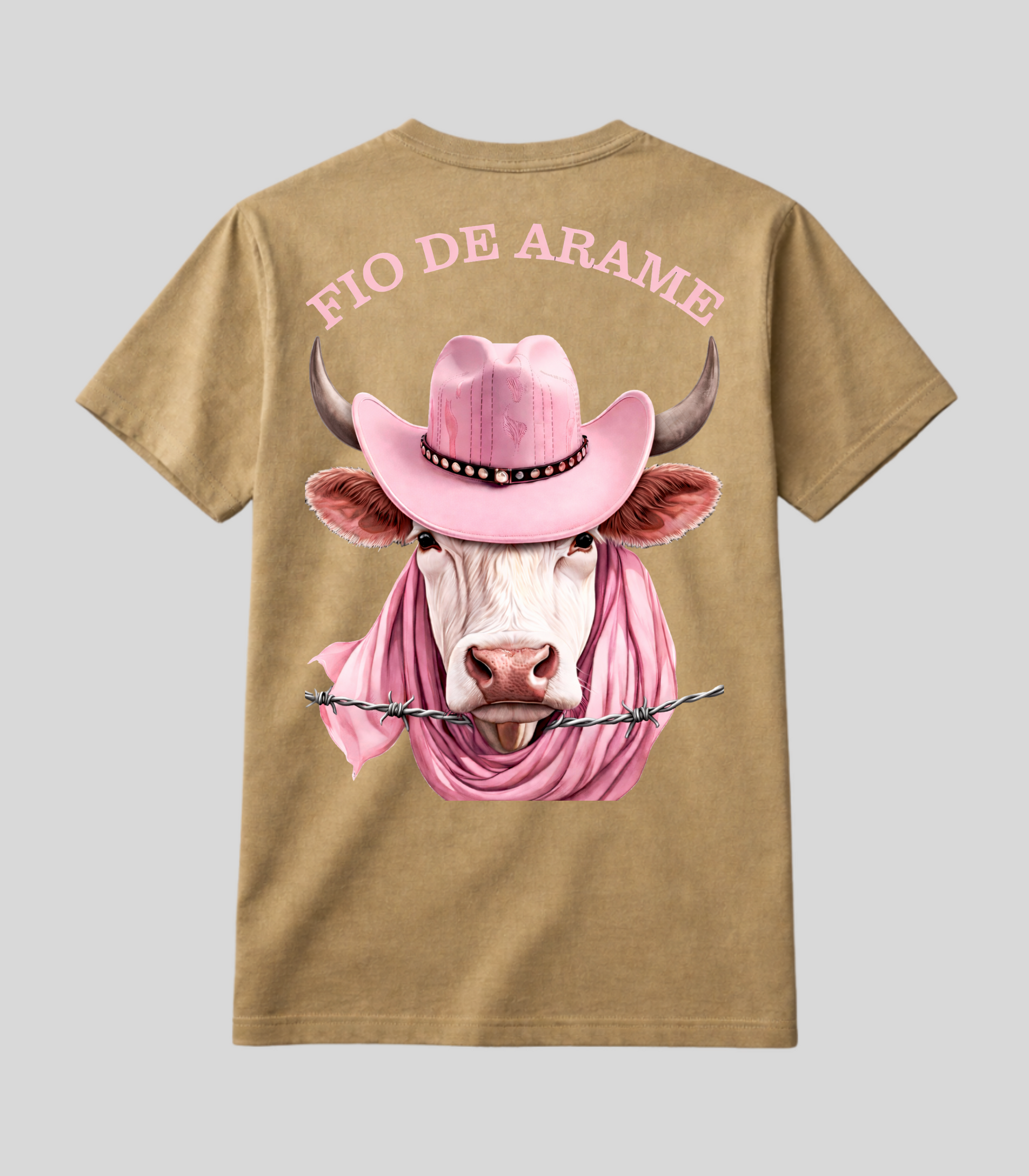 Camiseta Boiadeira Fio de Arame Boi Pink