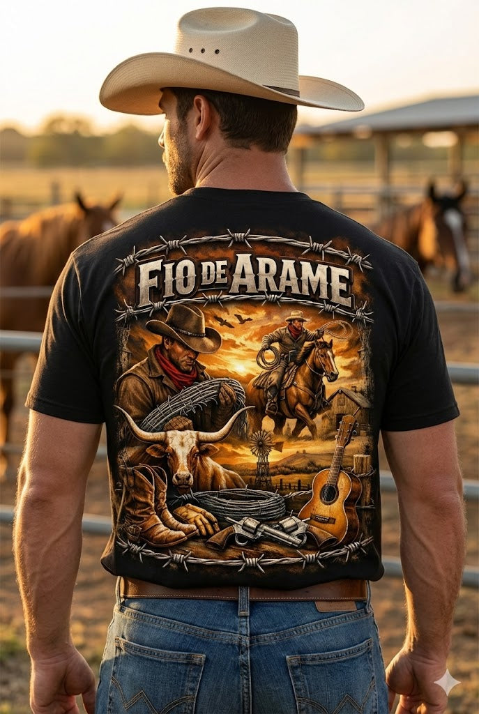 Camiseta Fio de Arame Edition A vida Country!